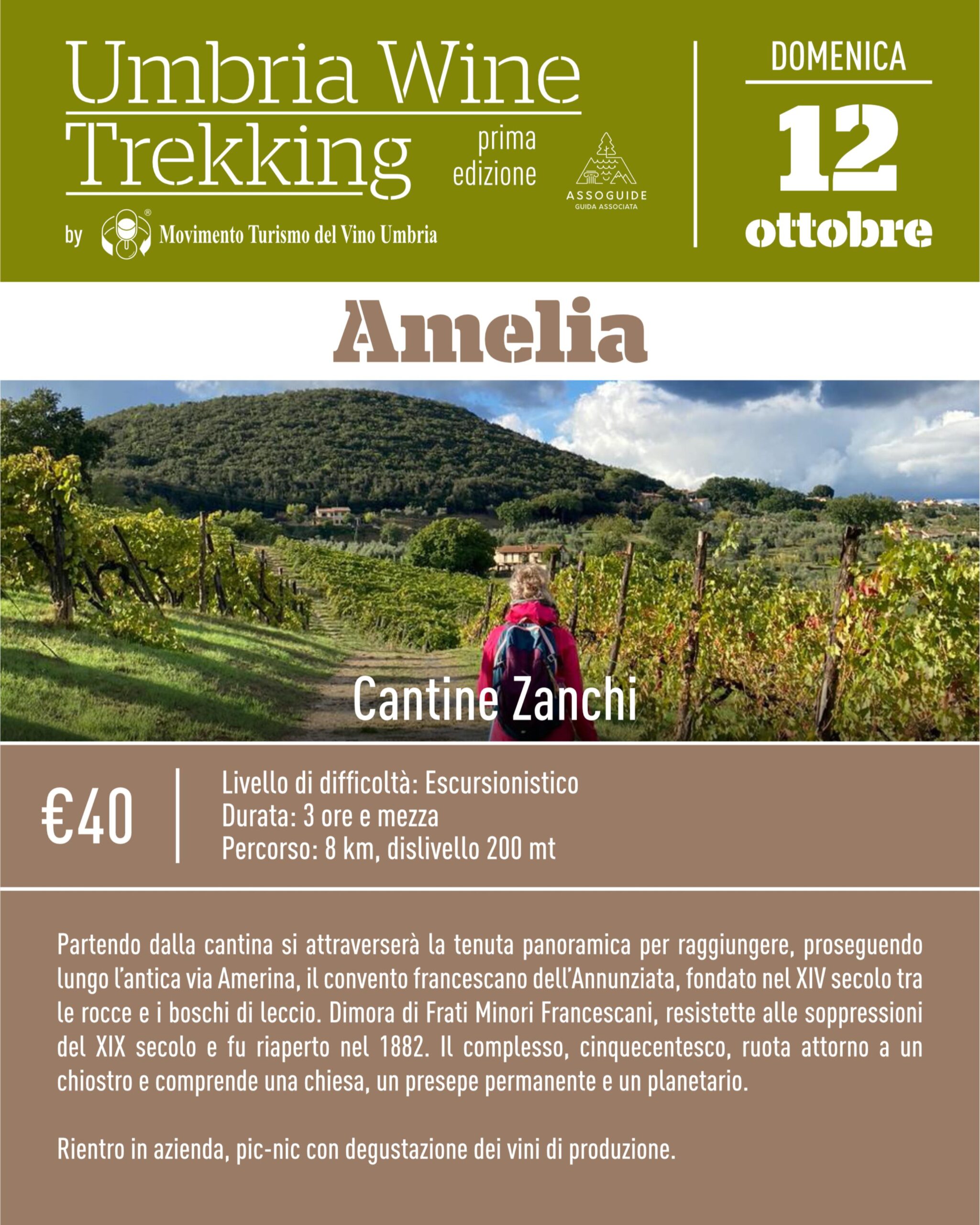 post Wine Trekking Umbria - Amelia