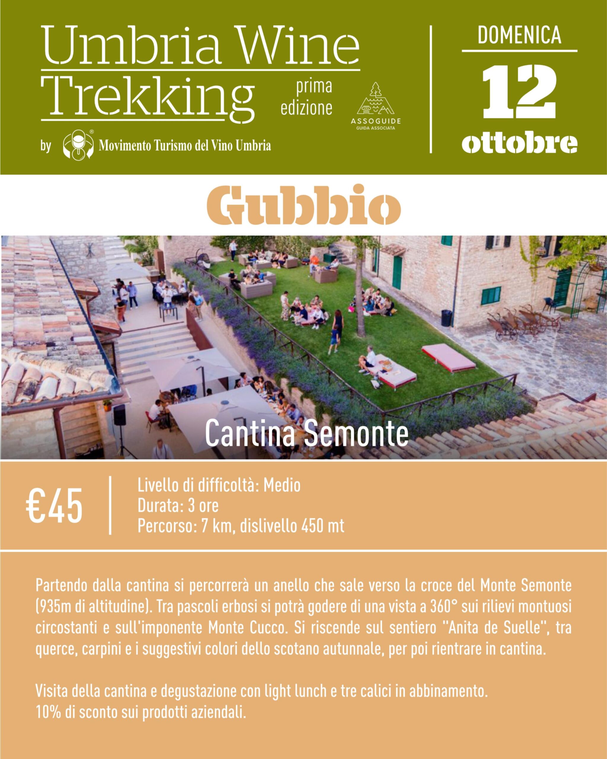 post Wine Trekking Umbria - Gubbio