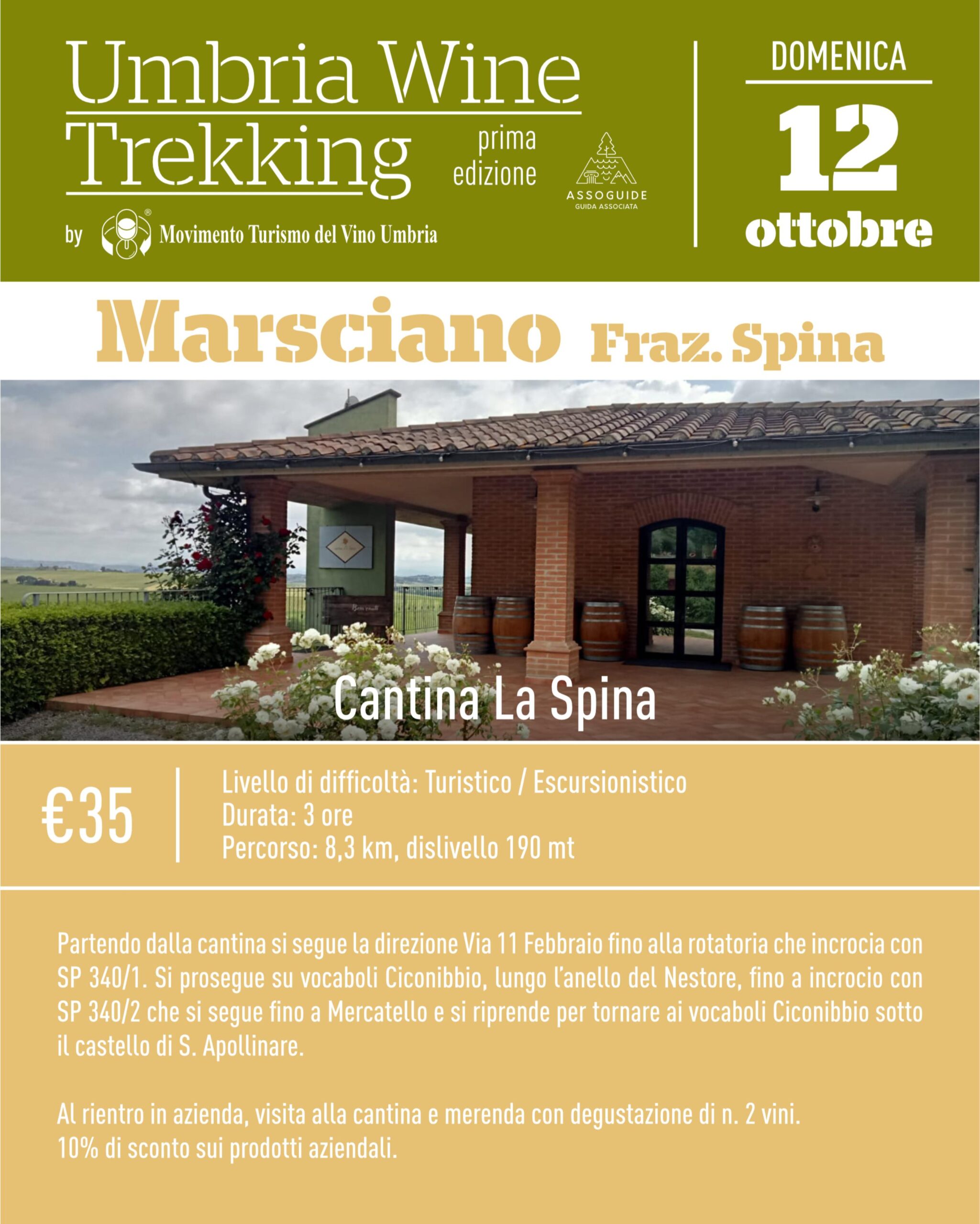 post Wine Trekking Umbria - Marsciano